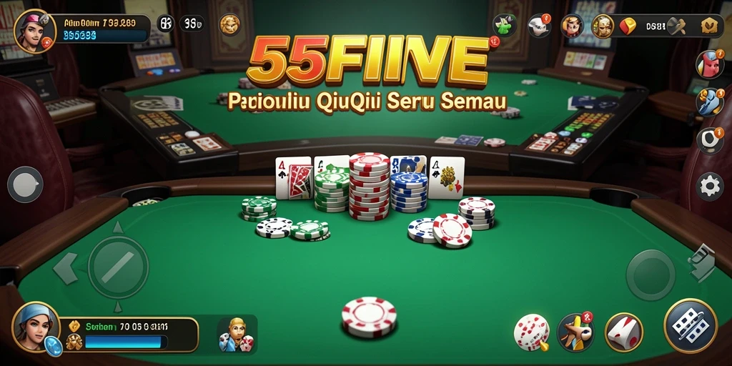 Gameplay 55FIVE yang seru dan menarik saat bermain QiuQiu.