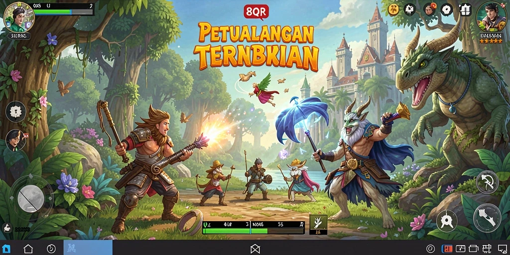 Tampilan gameplay Open World yang menakjubkan di 8QR.
