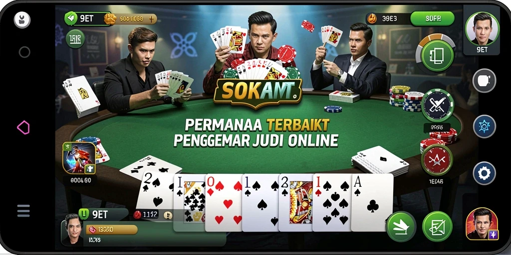 Tampilan screenshot permainan Poker yang menarik dan mendebarkan.