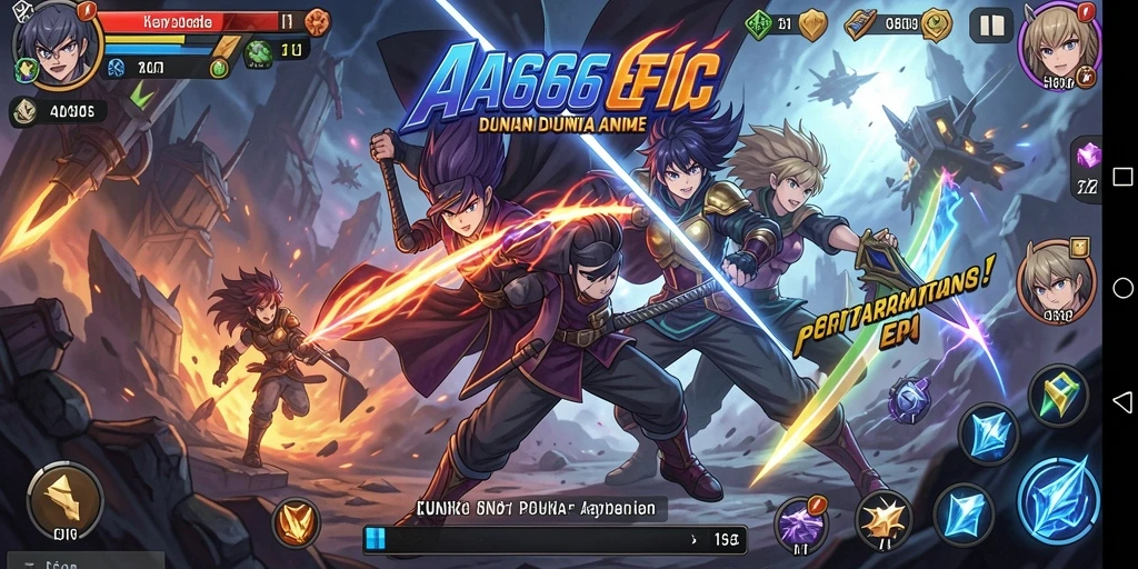 Tampilan gameplay AA666 yang menarik dan penuh warna.