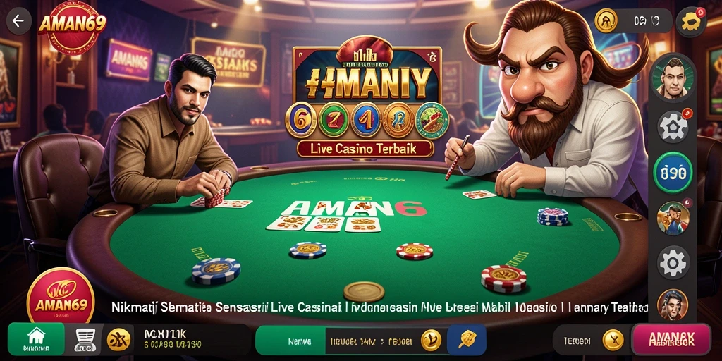 Tampilan gameplay Live Casino yang mengasyikkan di AMAN69.