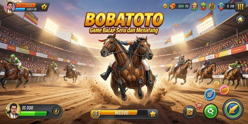 Tampilan gameplay BOBATOTO yang menarik dan penuh aksi balapan.