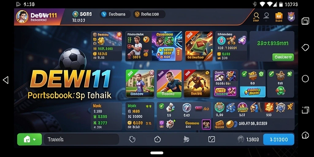 Screenshot DEWI11 menampilkan antarmuka pengguna yang intuitif untuk taruhan olahraga.