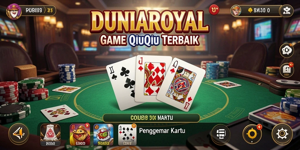 Tampilan gameplay QiuQiu DUNIAROYAL yang seru dan menarik.