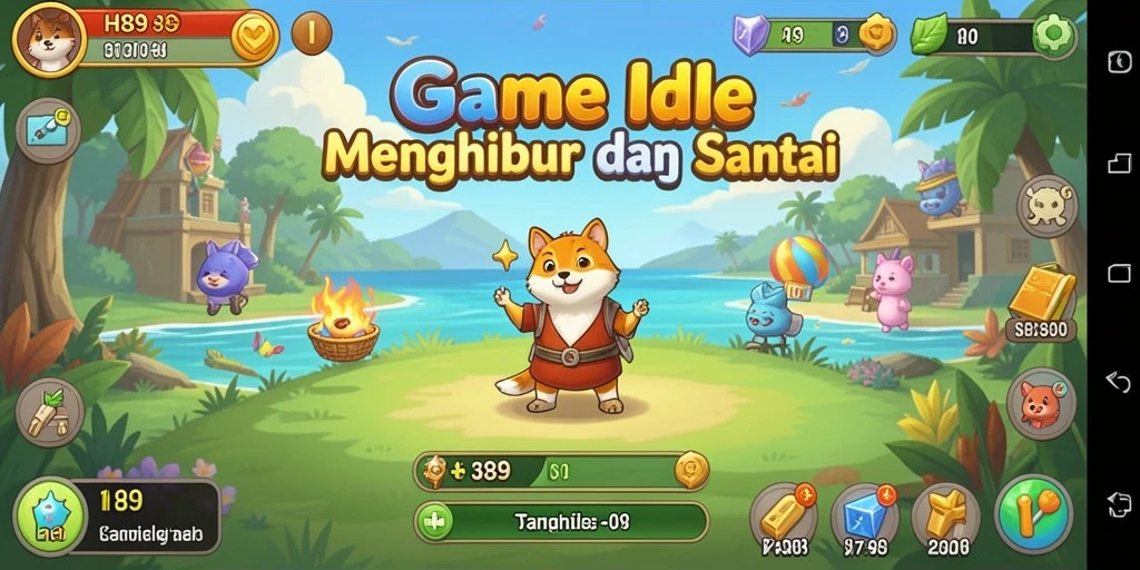 Screenshot H89 yang menunjukkan momen gameplay Idle yang seru.