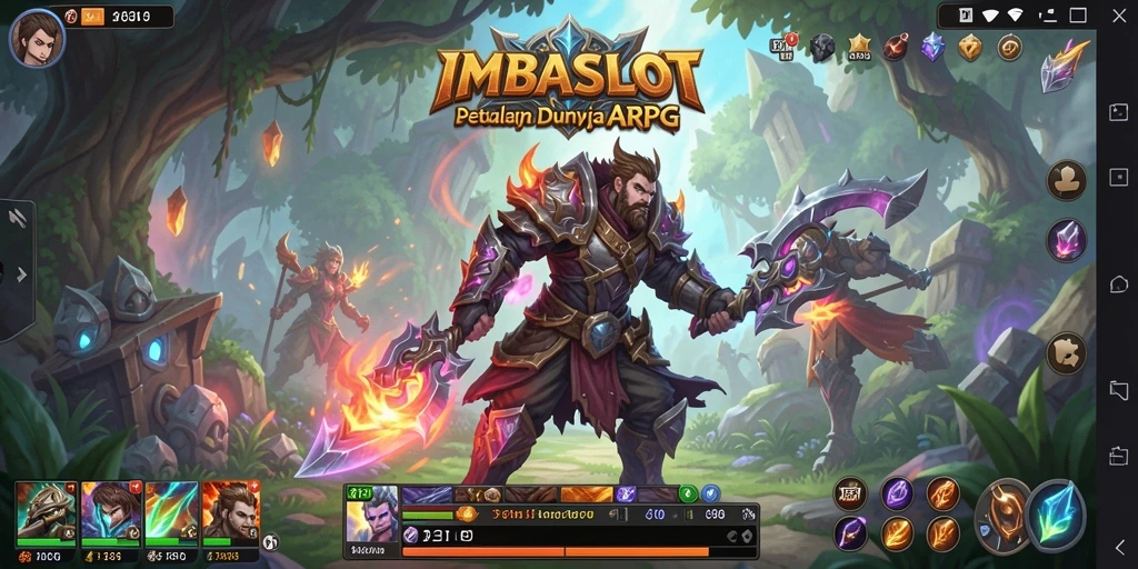 Tampilan mendebarkan dari gameplay ARPG di IMBASLOT.