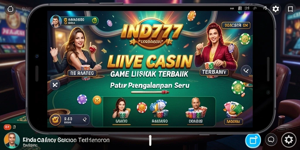 Tampilan menarik dengan dealer langsung dalam permainan Live Casino.