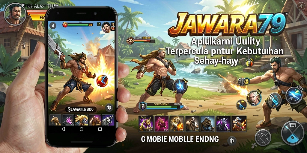 Tampilan utama aplikasi JAWARA79 yang menonjolkan fitur Utility.