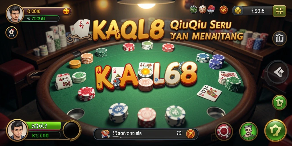 Tampilan gameplay seru dalam permainan QiuQiu KAOL68.