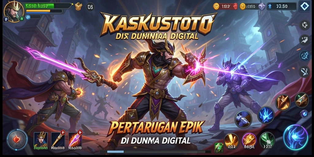 Gameplay KASKUSTOTO menunjukkan pertarungan seru dengan karakter yang beragam.