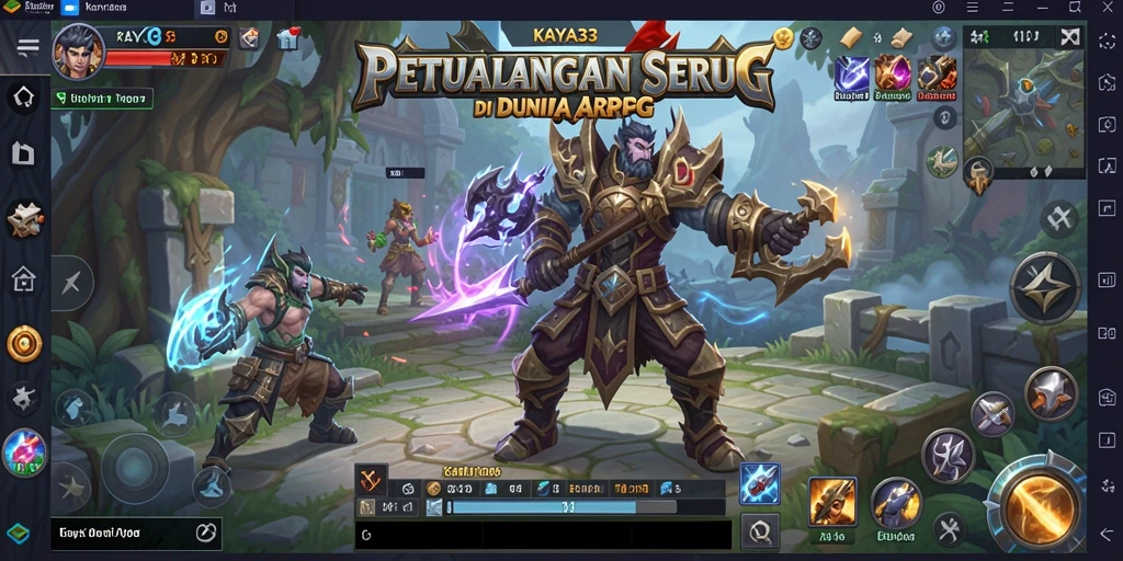 Tampilan gameplay ARPG KAYA33 yang menakjubkan dan dinamis.