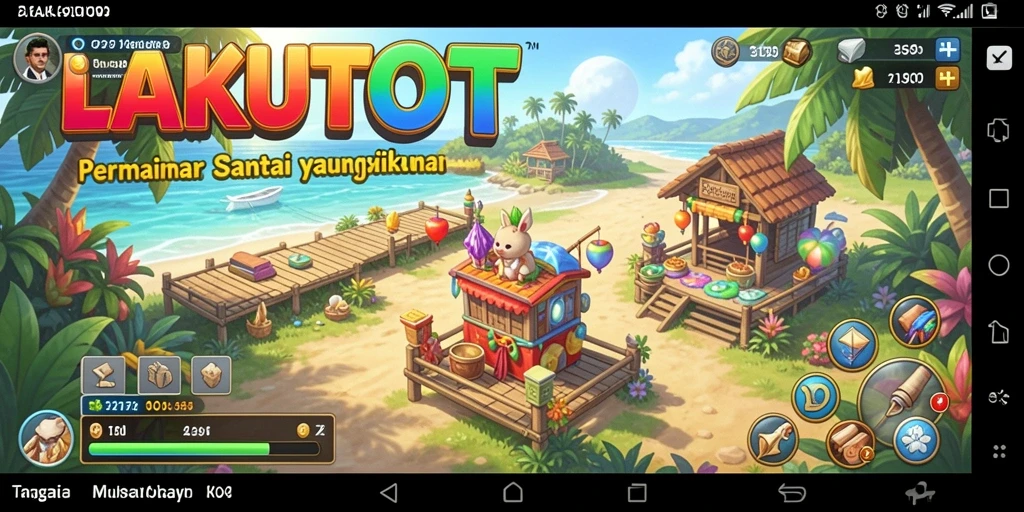 Tampilan gameplay <strong>LAKUTOTO</strong> yang cerah dan menarik.