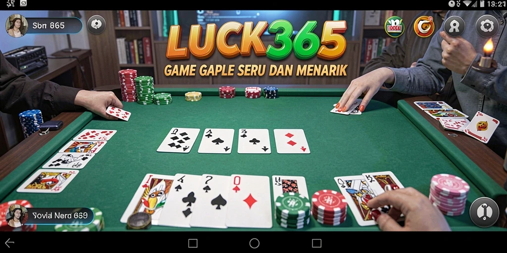 Tampilan gameplay Gaple yang mengasyikkan di LUCK365.