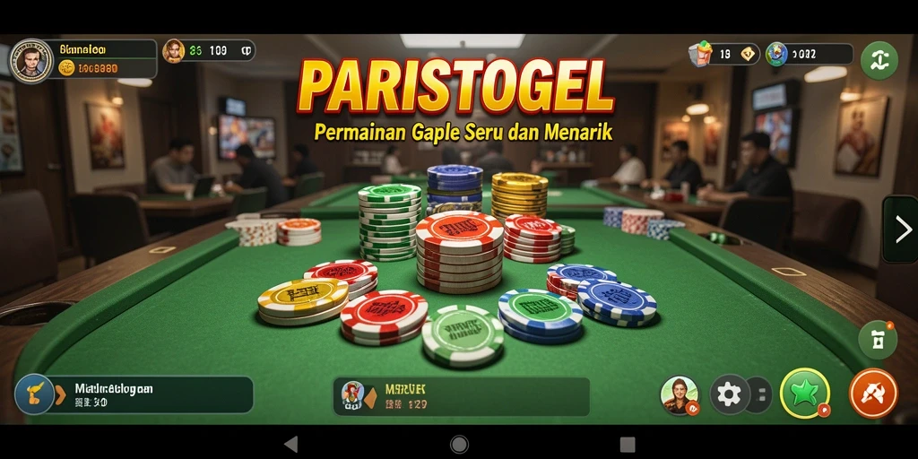 Tampilan gameplay seru Gaple di PARISTOGEL.