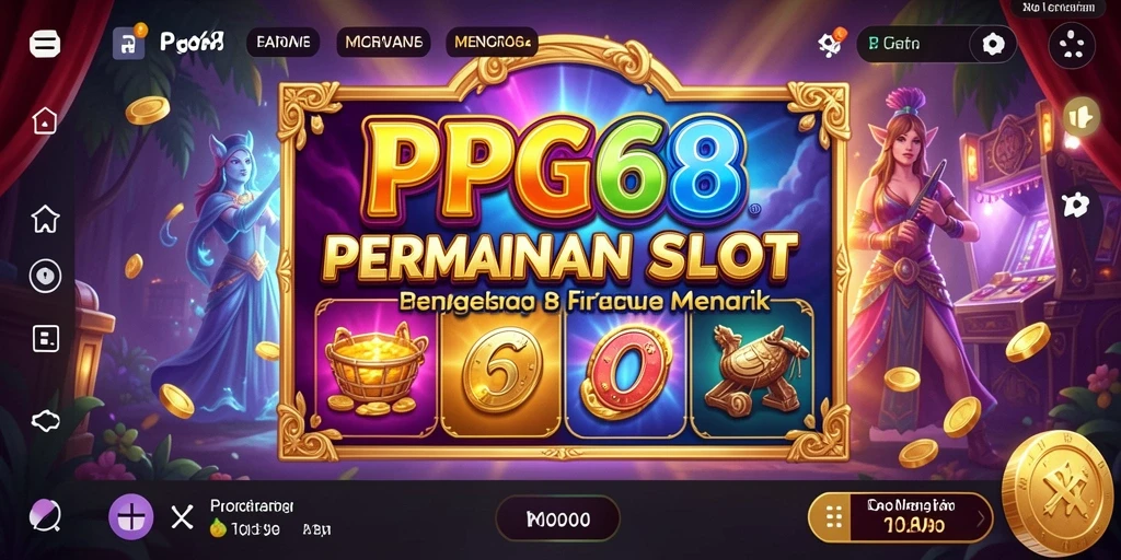 Tampilan gameplay Slot yang penuh warna dan menarik di PGG68.