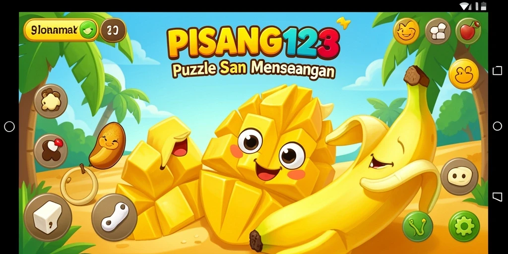 Gameplay dari PISANG123 yang penuh warna dan menantang.