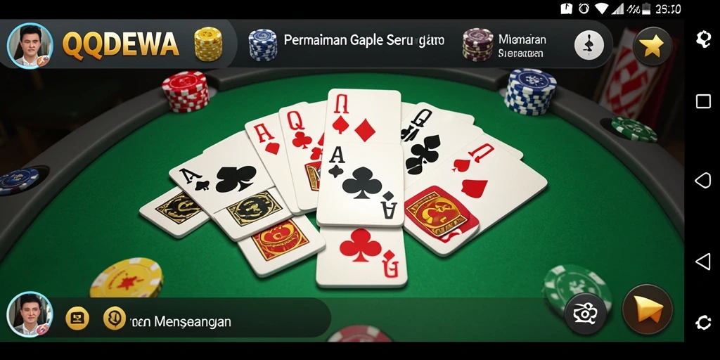 Tampilan gameplay Gaple yang seru dan interaktif.