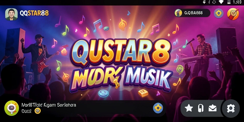 Screenshot QQSTAR88 menampilkan gameplay musik yang seru dan interaktif.