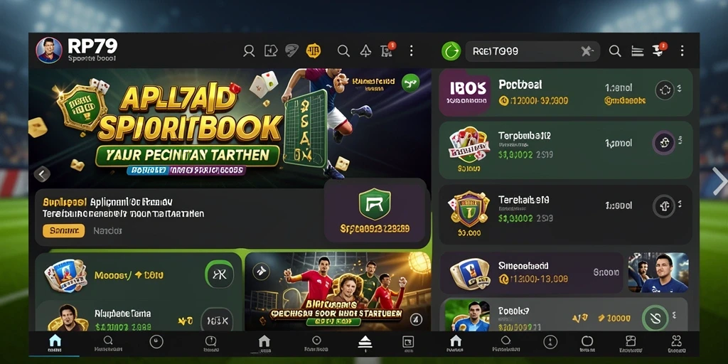 Tampilan gameplay RP79 yang menarik di aplikasi Sportsbook.