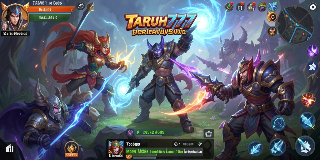 TARUH777 menampilkan aksi gameplay seru dalam pertarungan tim.
