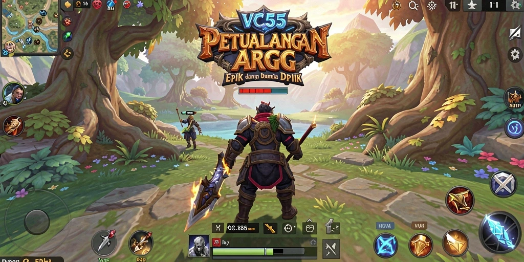Tangkapan layar gameplay VC55 menampilkan aksi seru dalam pertarungan ARPG.