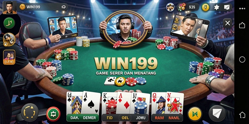Tampilan gameplay Poker yang menarik dan kompetitif